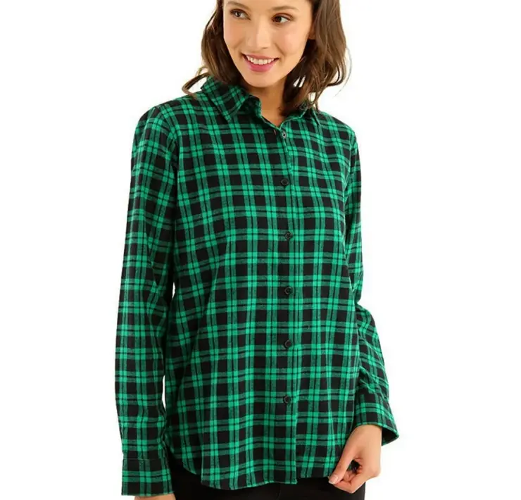 Alina Assi рубашка в клетку зеленая