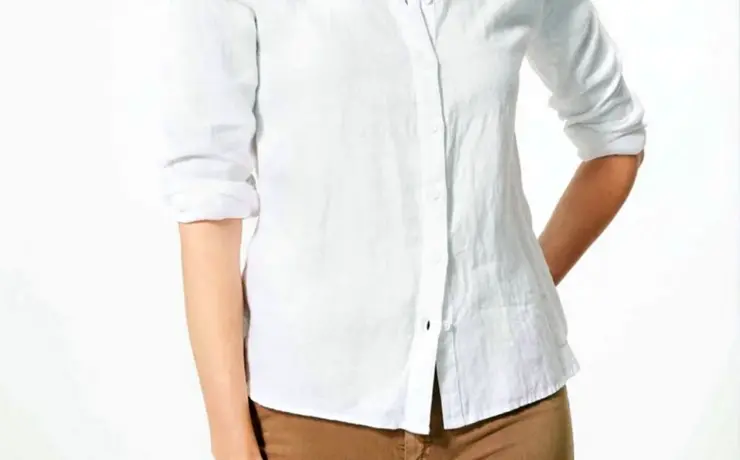 Белая льняная рубашка Zara