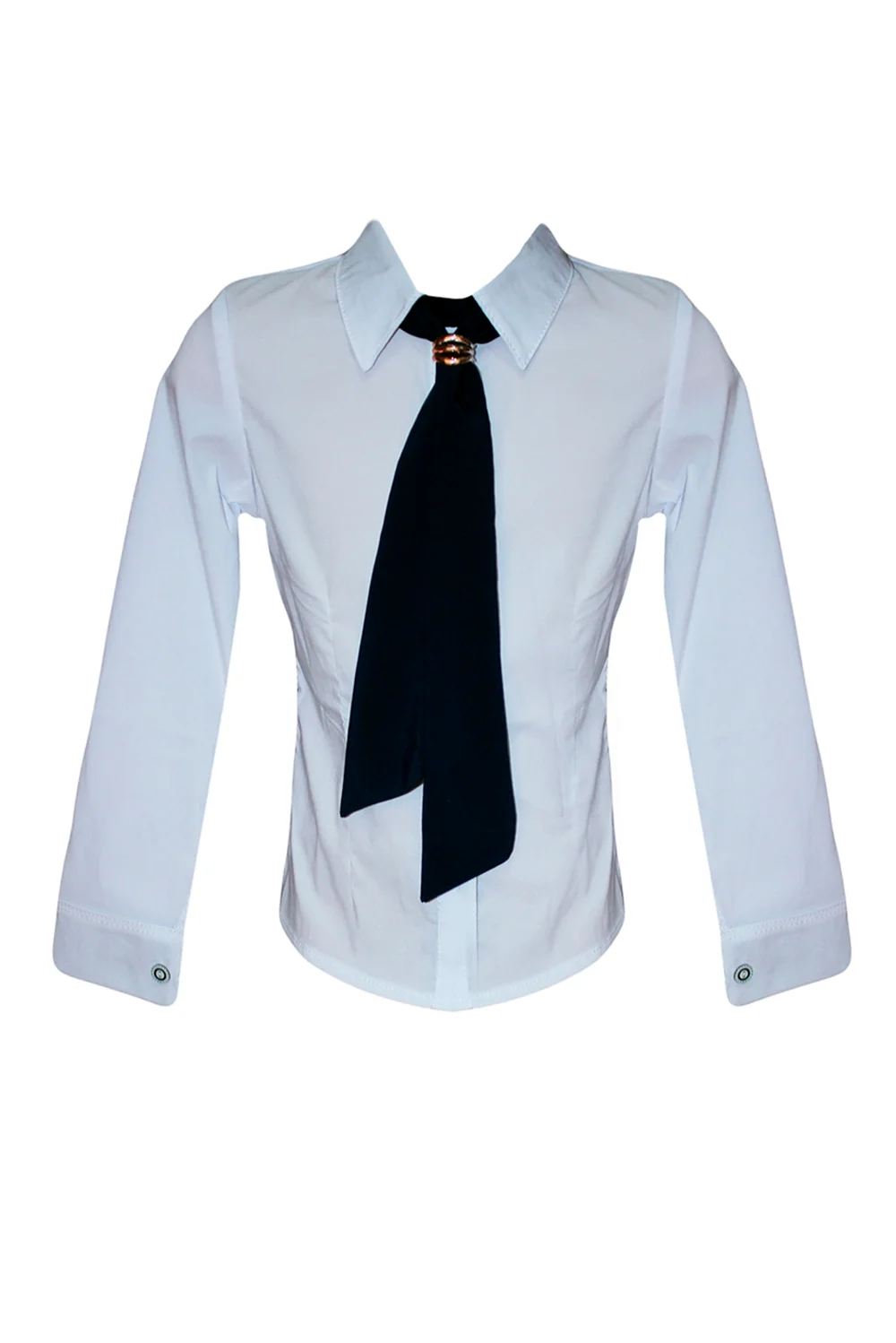 Белая рубашка с галстуком женская
