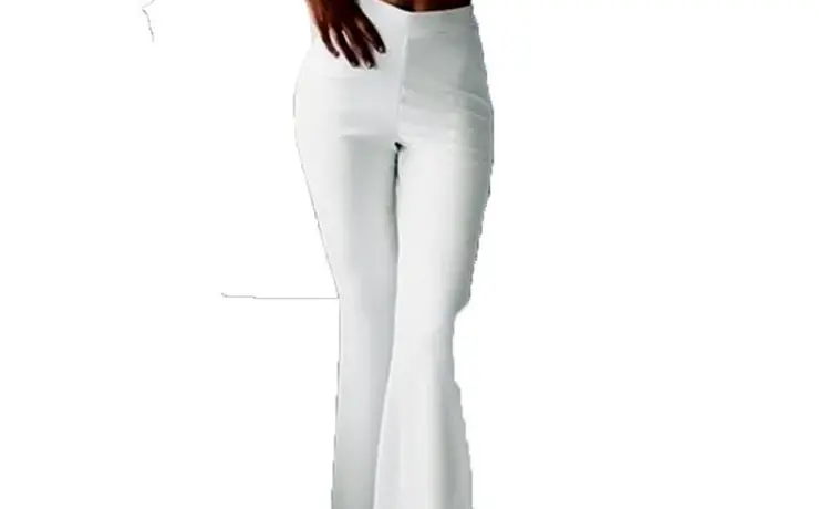 Белые брюки с высокой талией