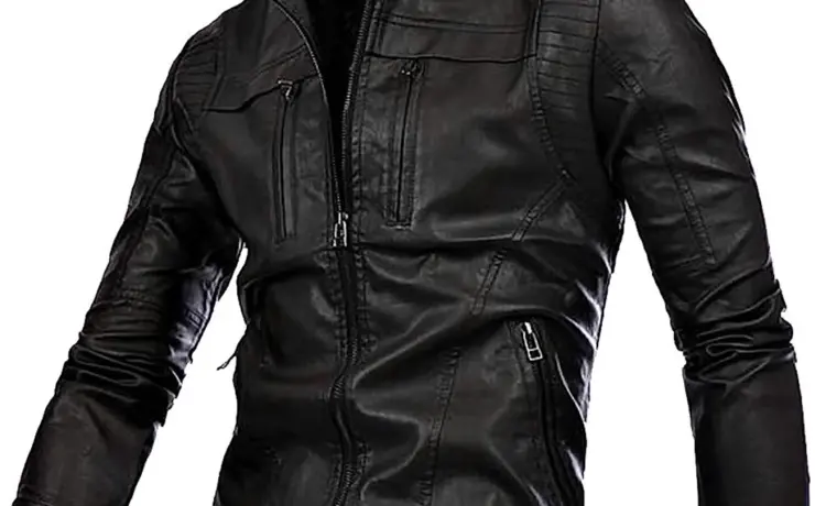 Black Leather Racer Jacket Zipper
