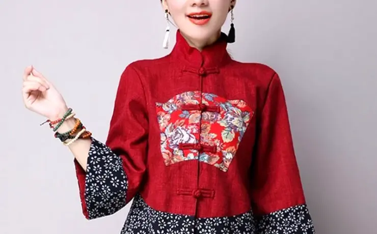 Блузка в азиатском стиле