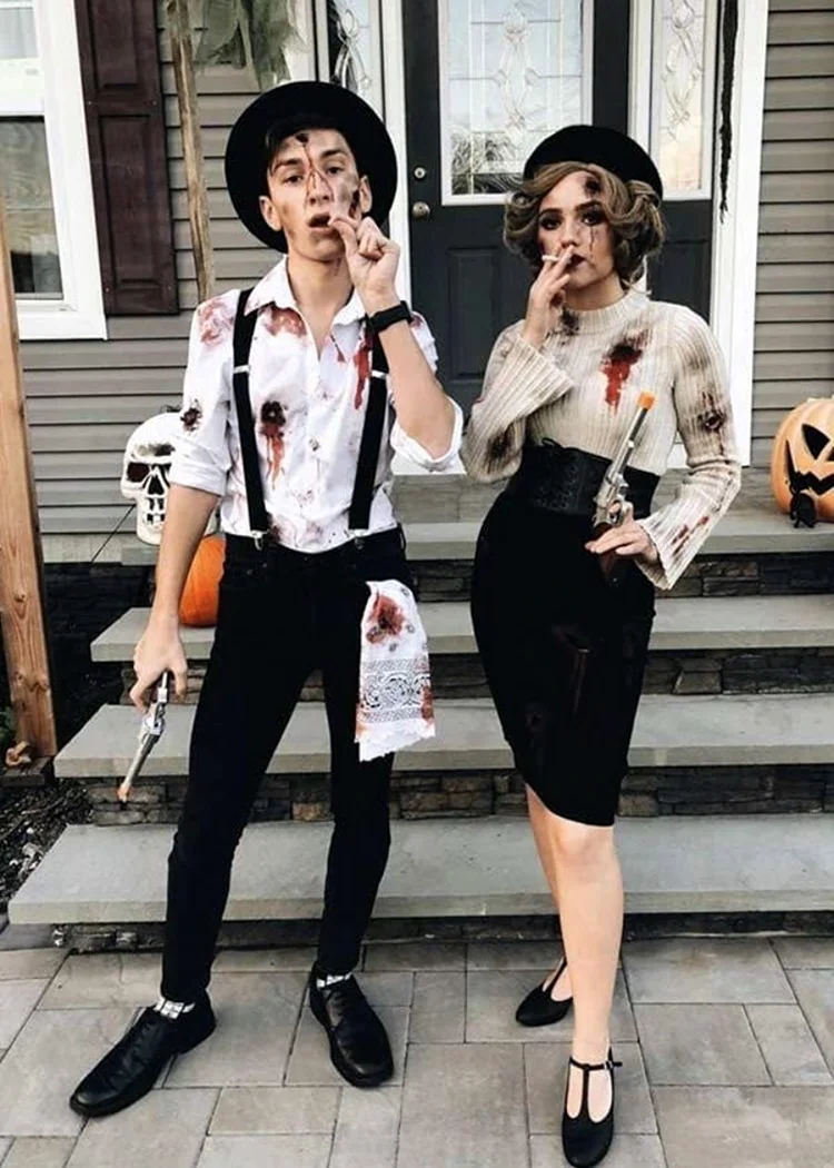 Бонни и Клайд костюмы на Хэллоуин