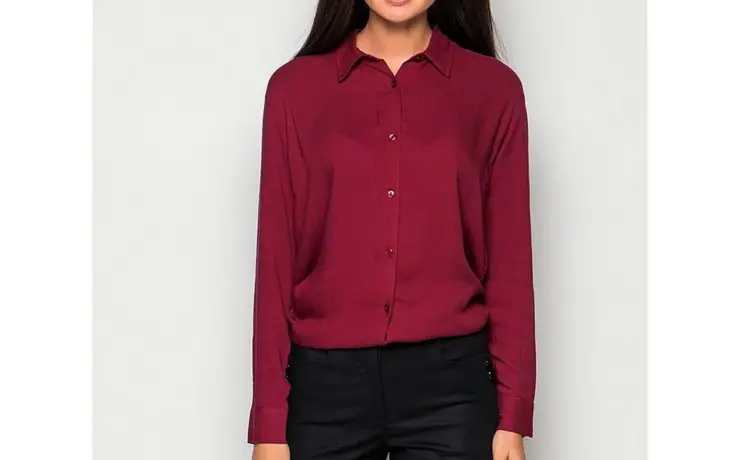 Бордовая блузка