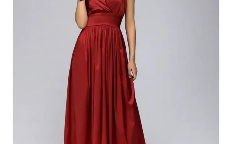 Бордовое платье макси 1001 Dress