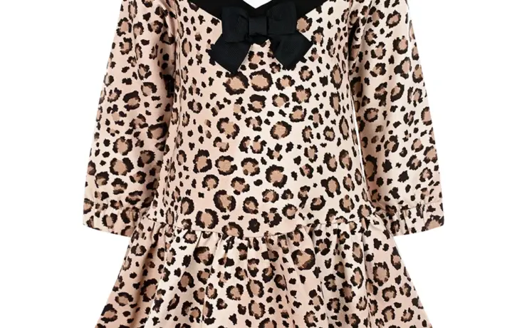 Детское леопардовое платье