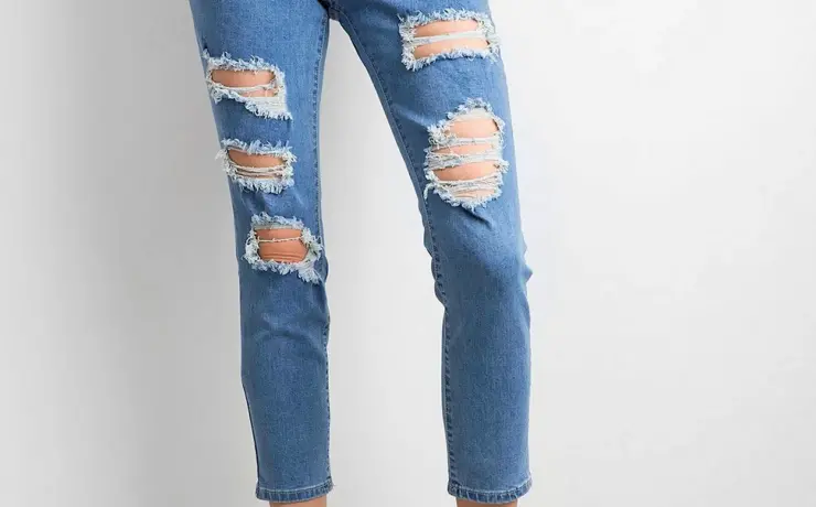 HM рваные джинсы