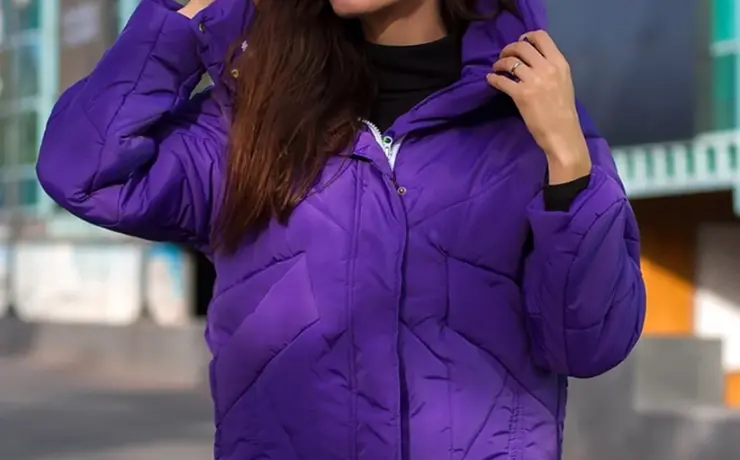 Куртка адидас женская фиолетовая