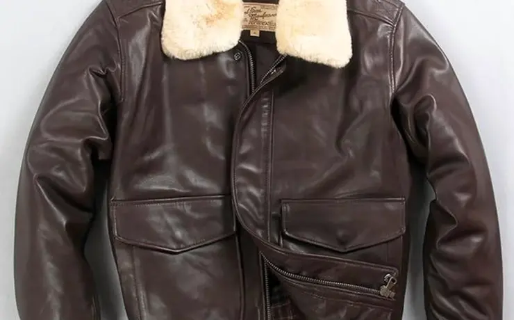 Куртка пилот кожаная зимняя мужская AVIREX