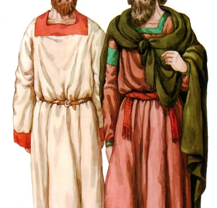 Мужской костюм древней Руси 10-13 века