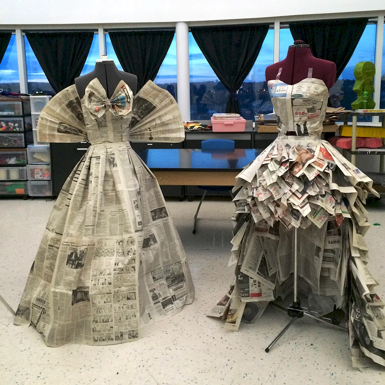 DIY Paper Dress Costume for Morning Performance