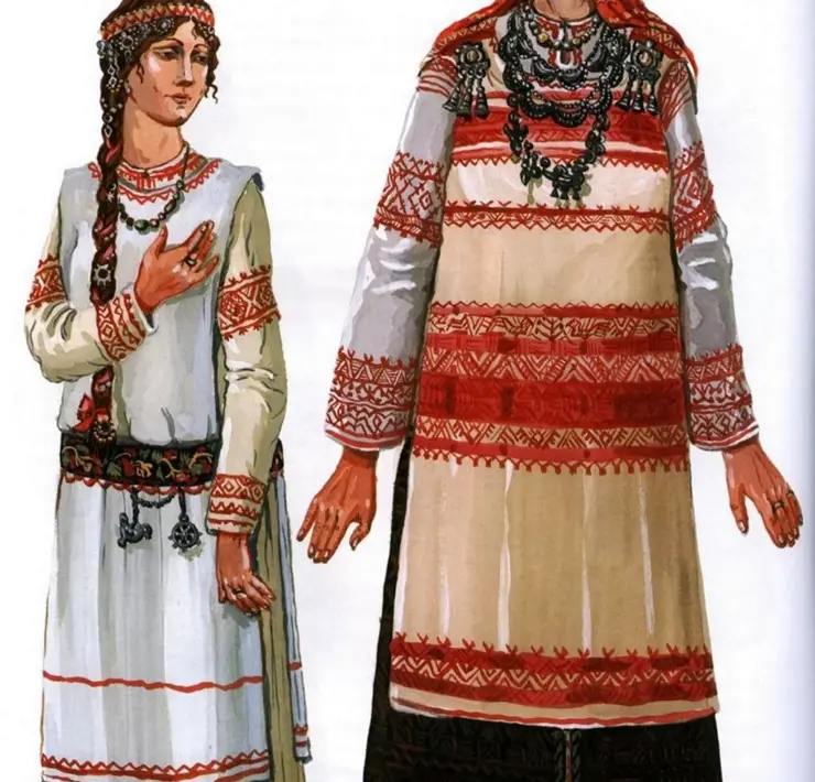 Одежда славян древней Руси женская