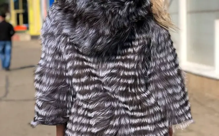 Пальто из чернобурки
