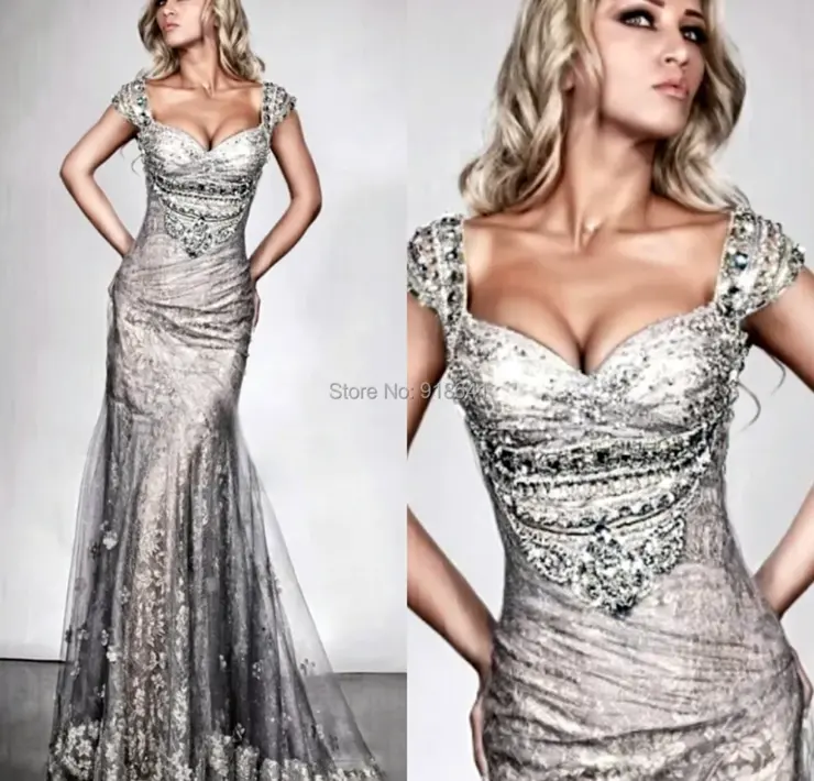 Платье цвет серебро
