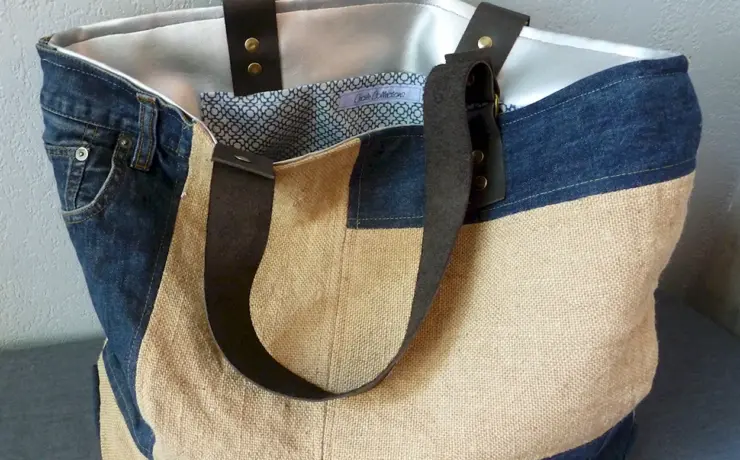Пляжная сумка из джинсов