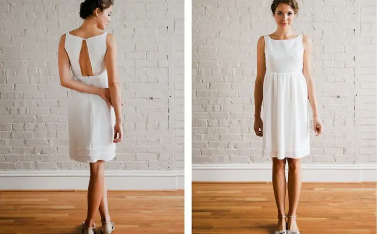 Простенькое белое платье