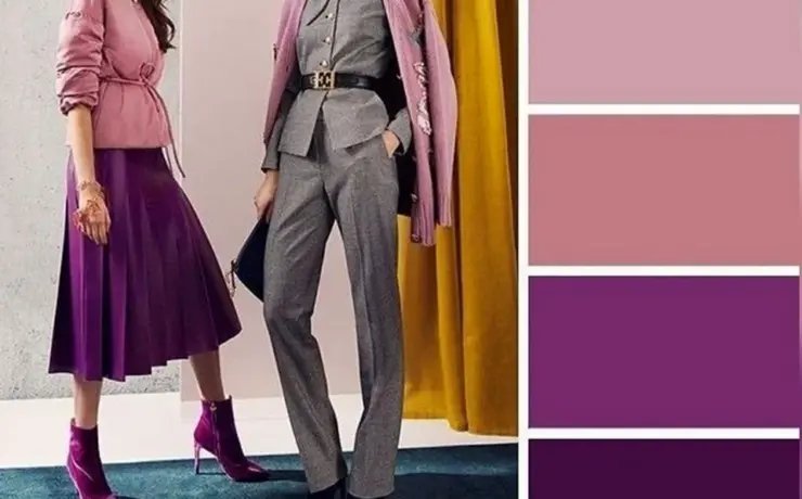 Серо-фиолетовый цвет в одежде