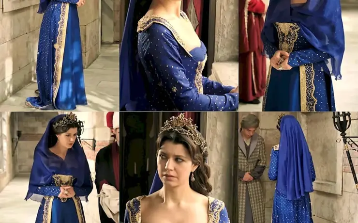 Валиде Кёсем Султан в синем платье