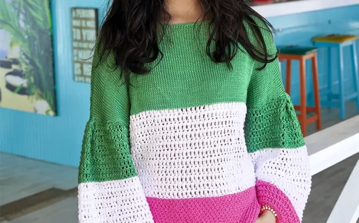 Верена трехцветный свитер
