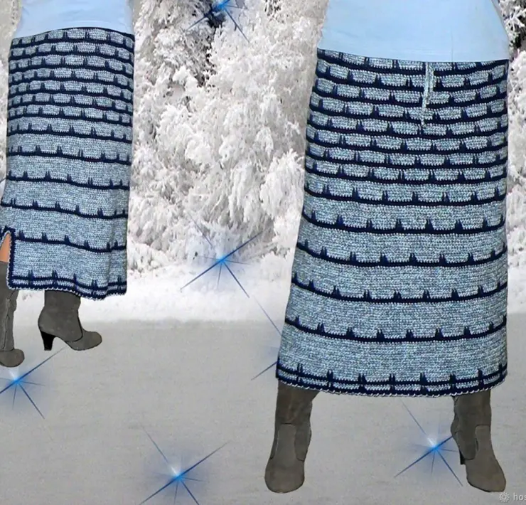 Вязаные зимние юбки