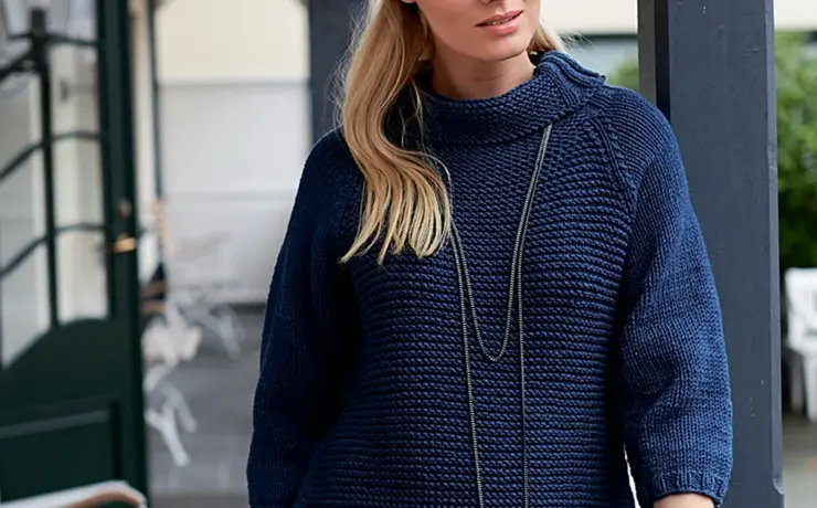 Вязаный свитер женский реглан