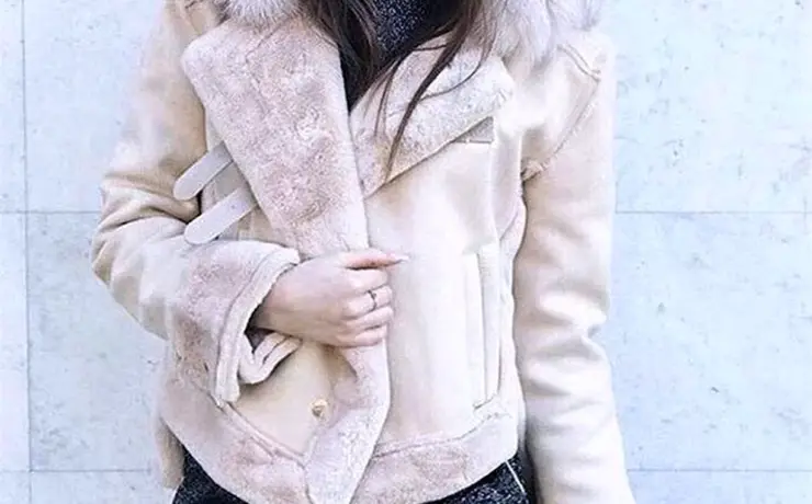 Zara куртка из искусственной овчины
