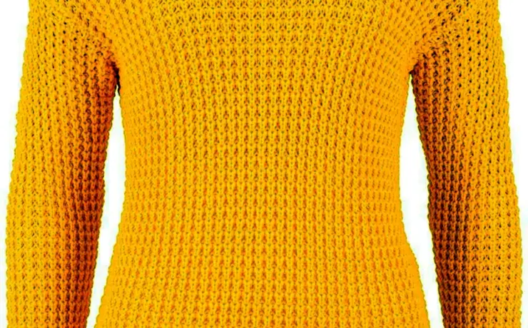 Желтый свитер с воротником