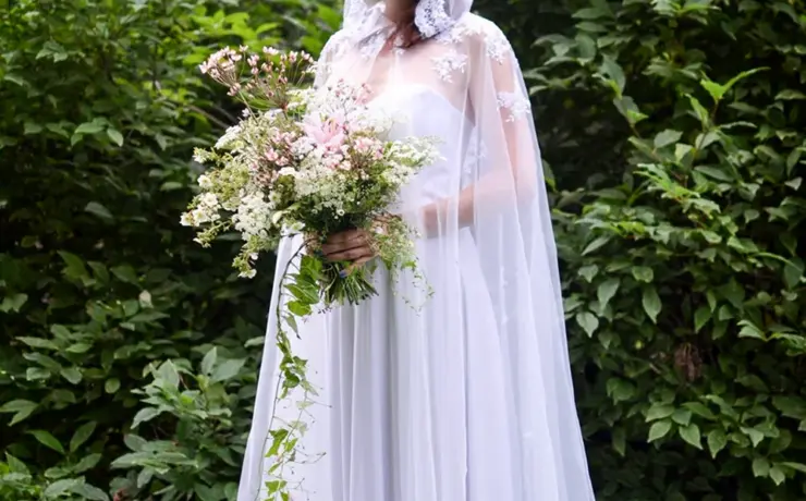 Кейп на свадебное платье