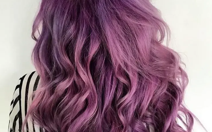 Розово лиловые волосы