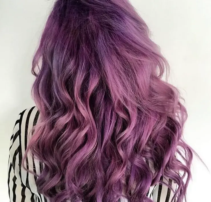 Розово лиловые волосы