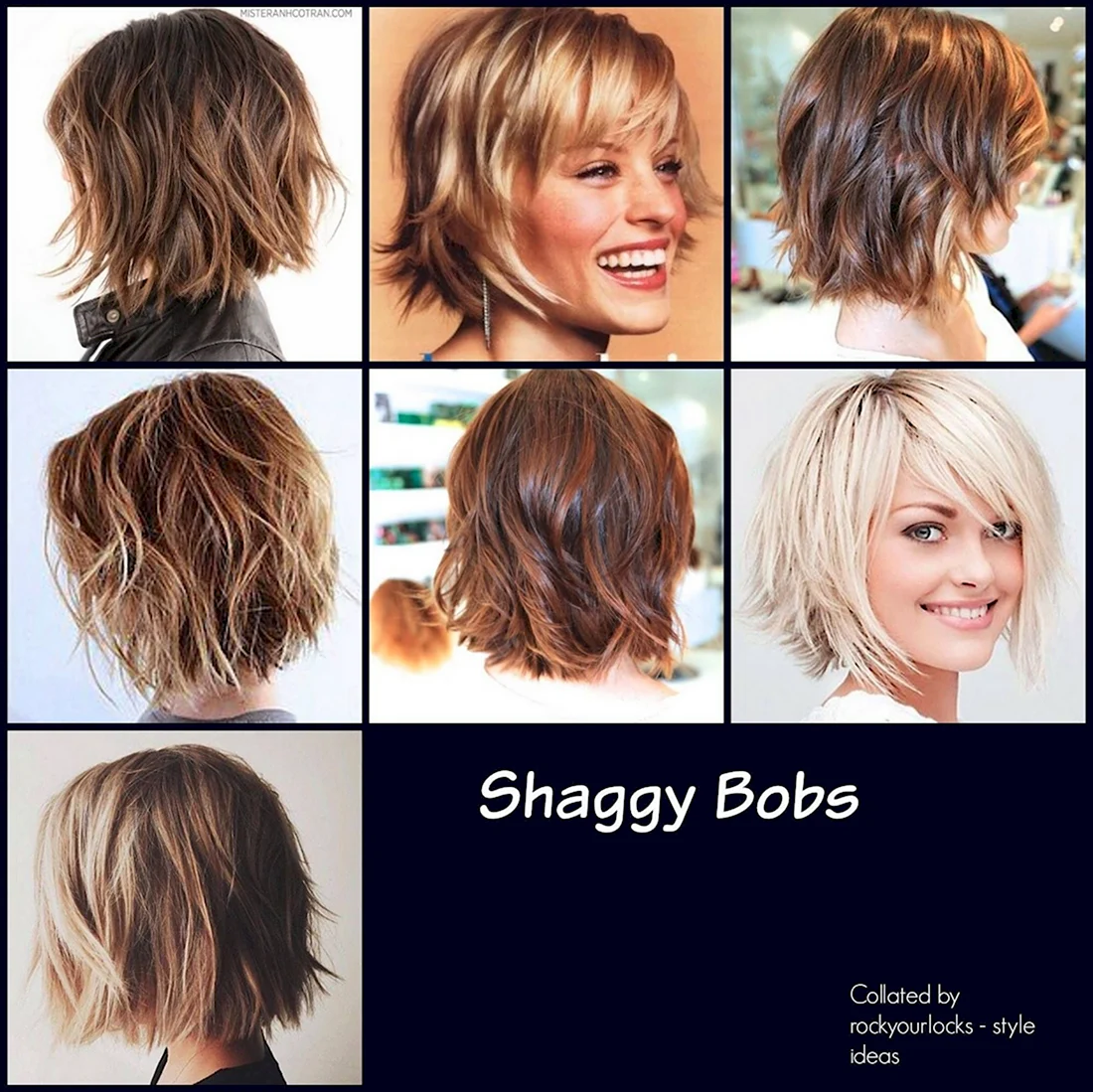 Схема стрижки Шегги на средние волосы