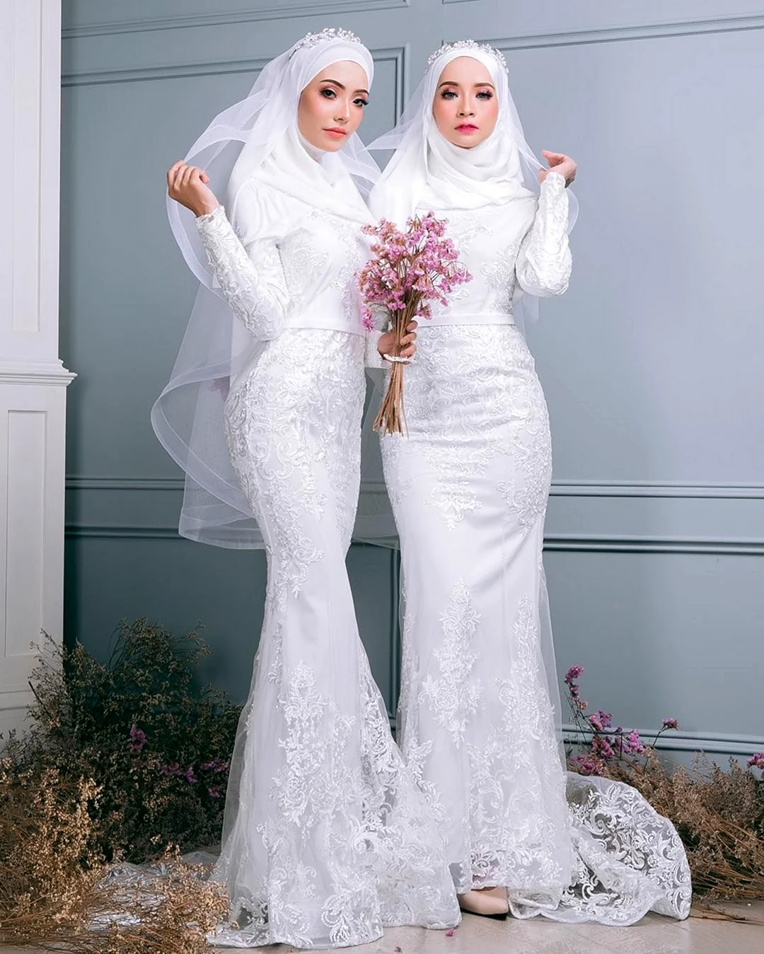 Свадебное платье в стиле хиджабом