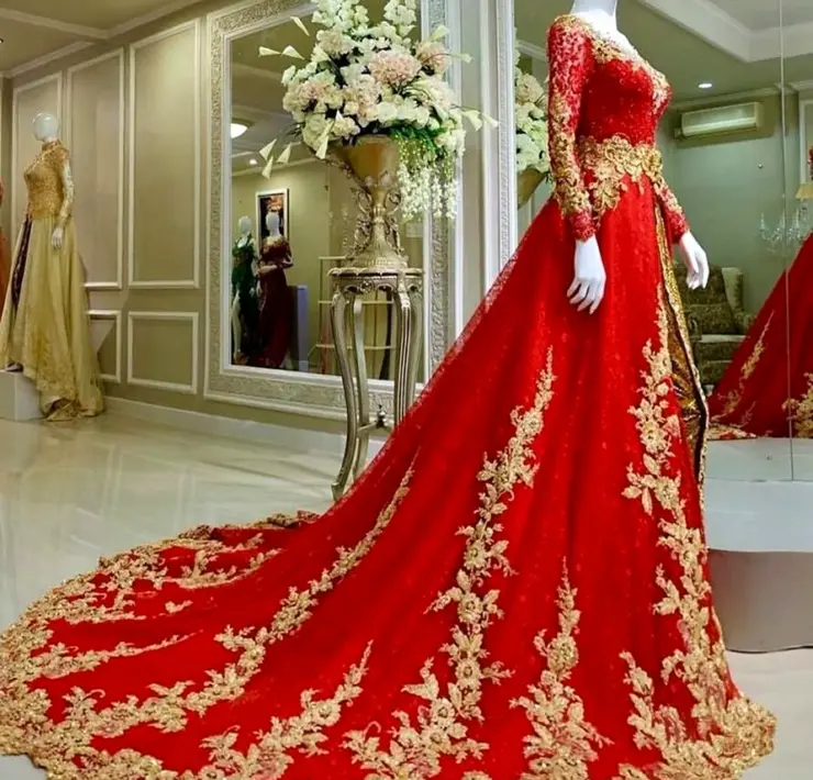 Турецкое свадебное платье красное